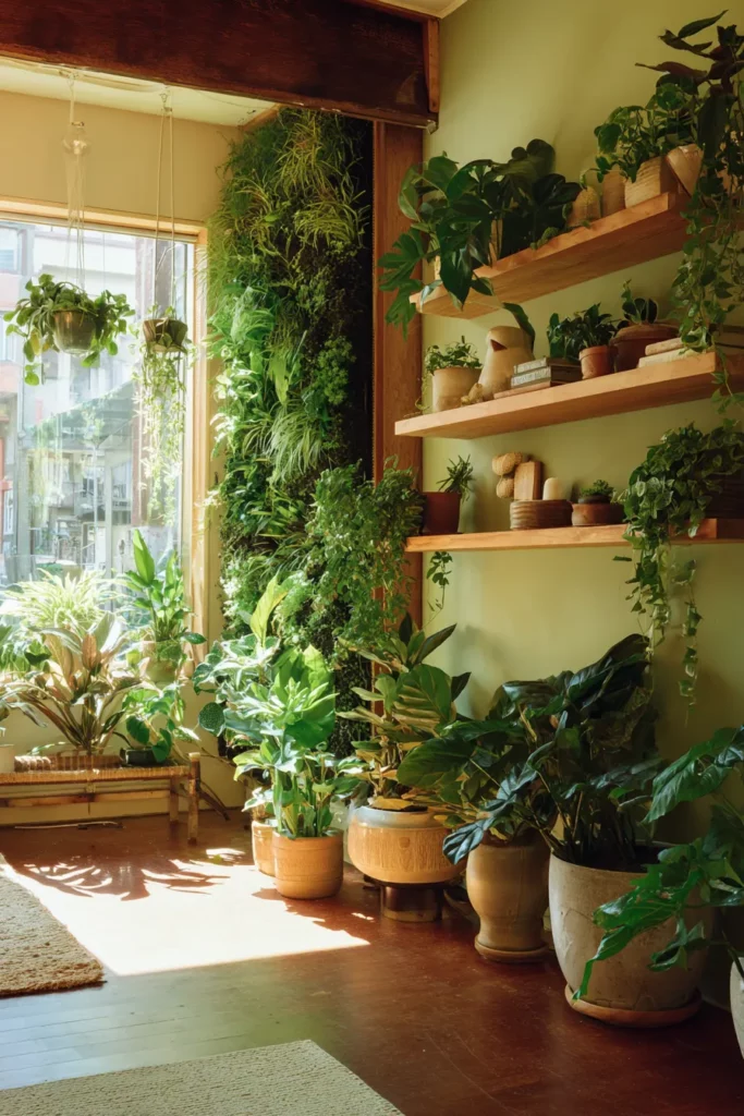Biophilic Living Room with Plants