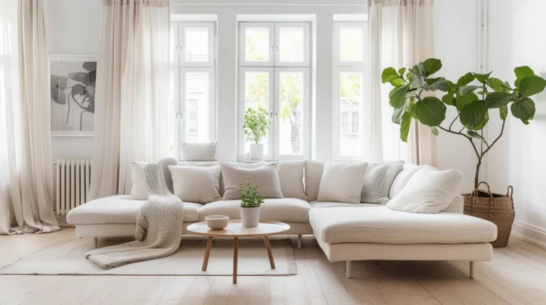 Bright Scandinavian living room interior