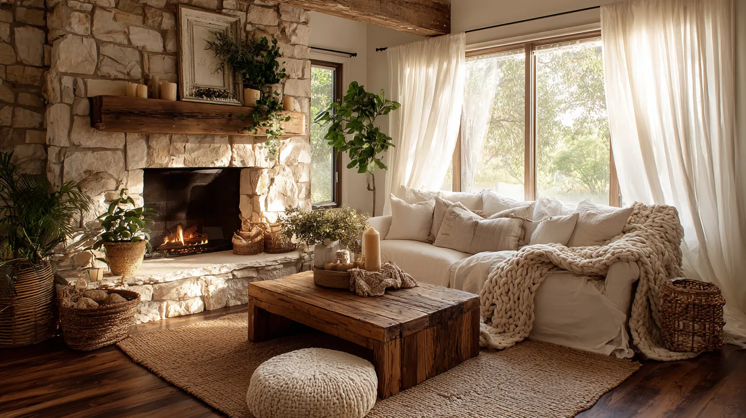 Cozy Rustic Farmhouse Living Room