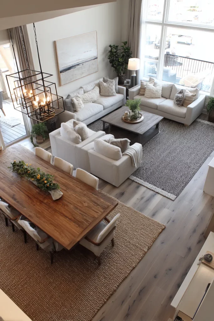 Defined Zones with Area Rugs