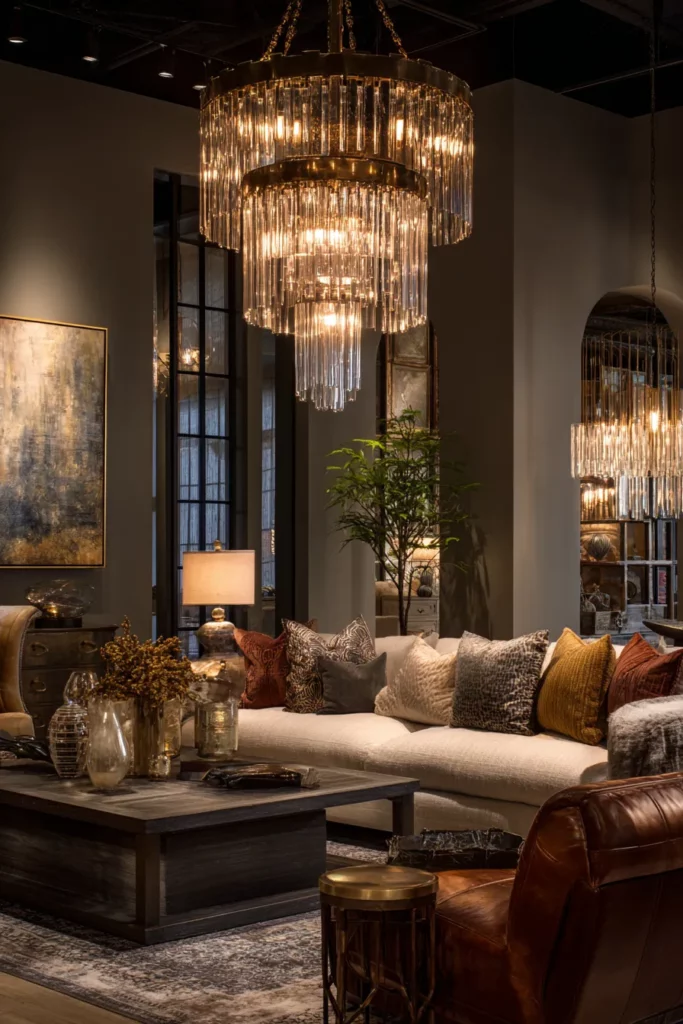 Layered Lighting in Living Room