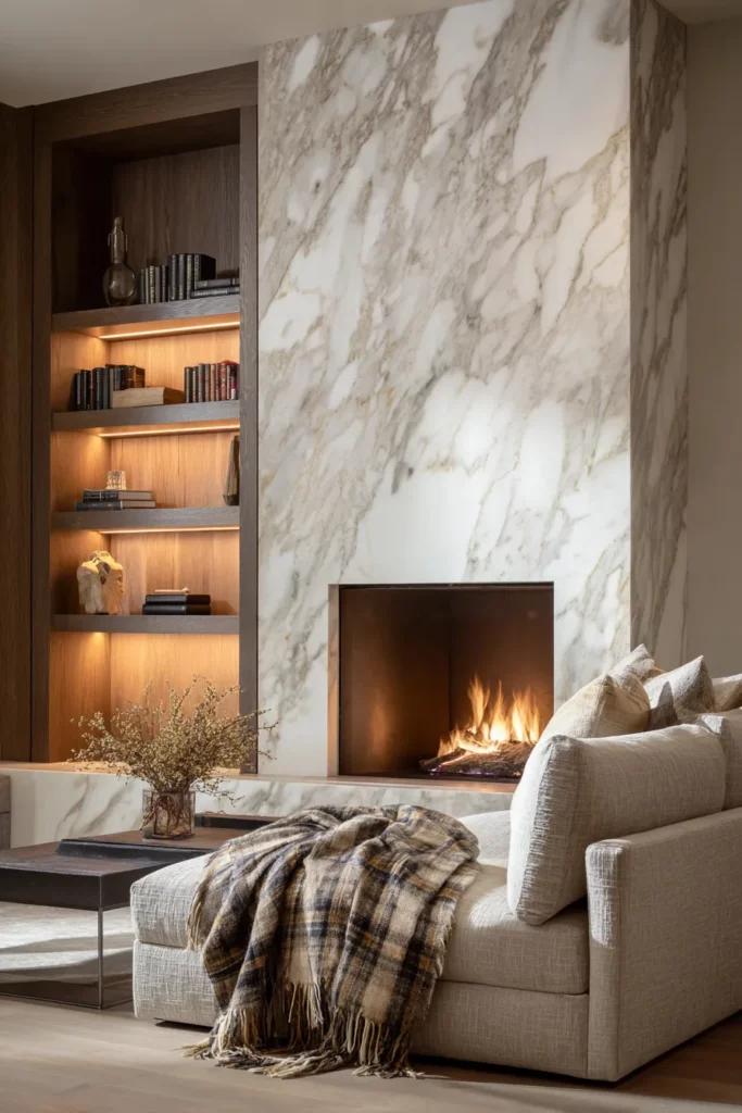 Marble Fireplace Living Room