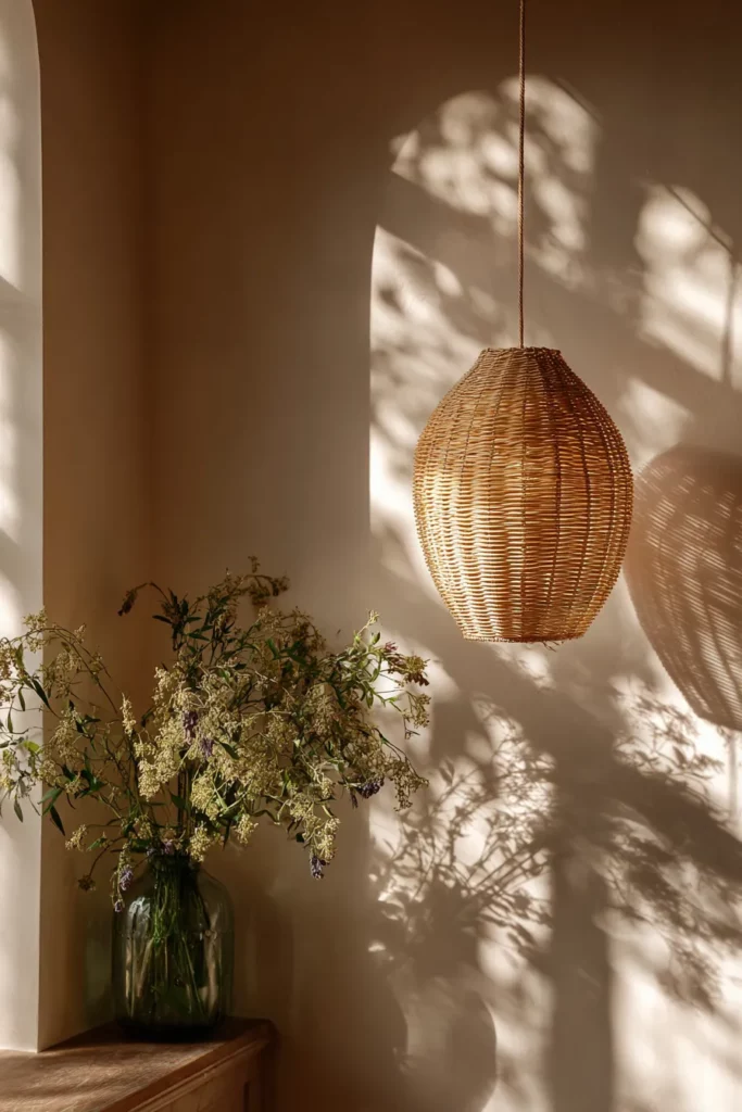 Organic Rattan Pendant