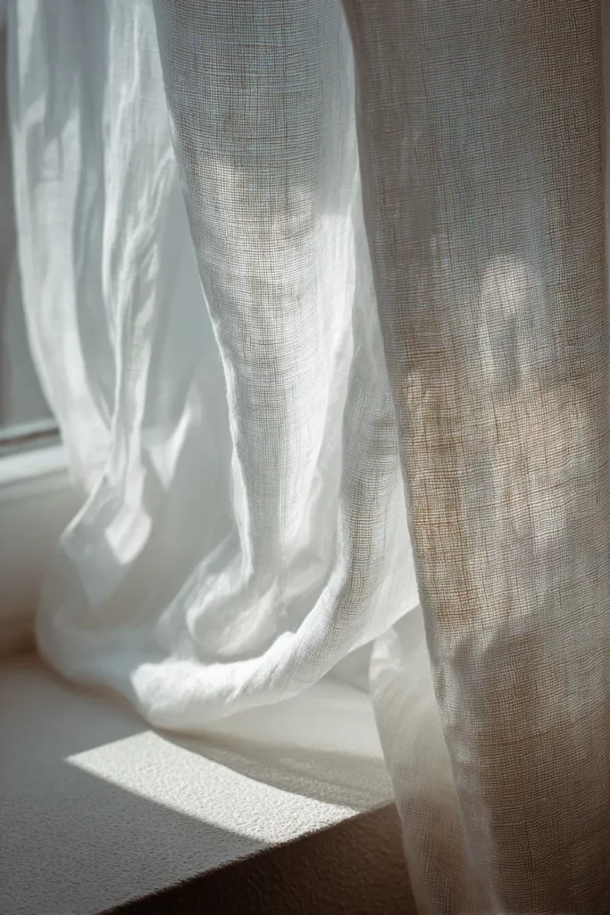 Sheer Curtains Diffusing Light