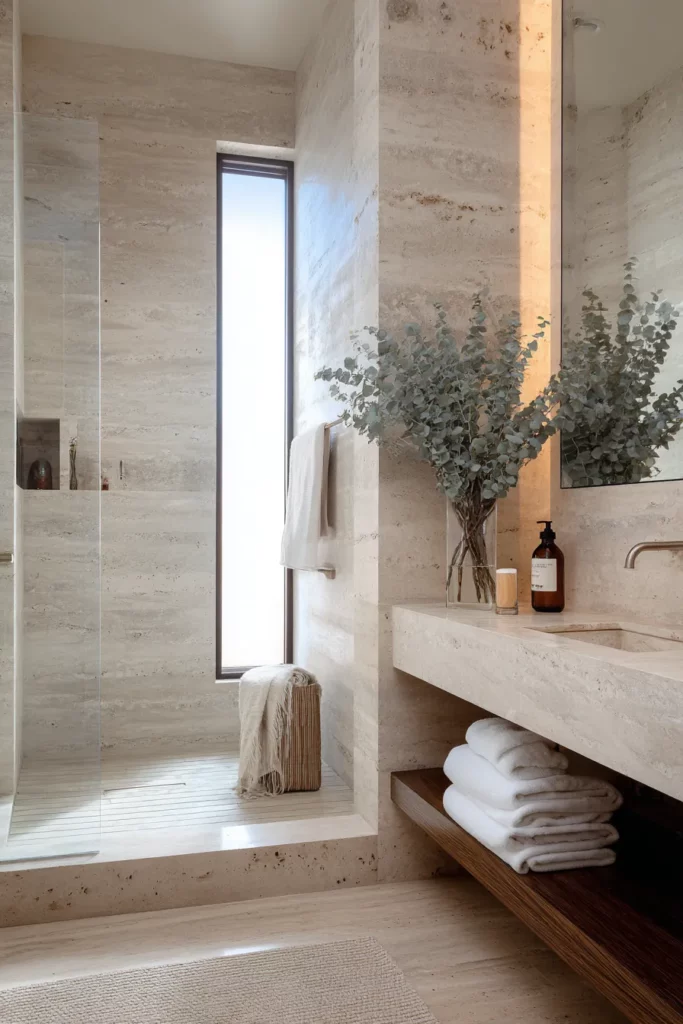 Spa-Like Bathroom with Stone