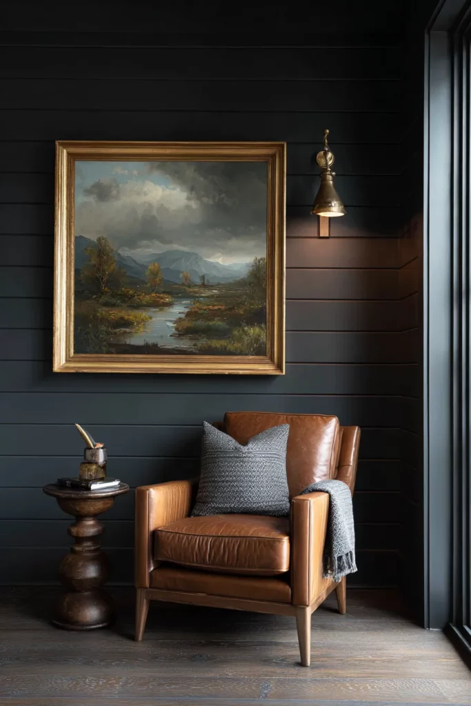 Textured Accent Wall with Art