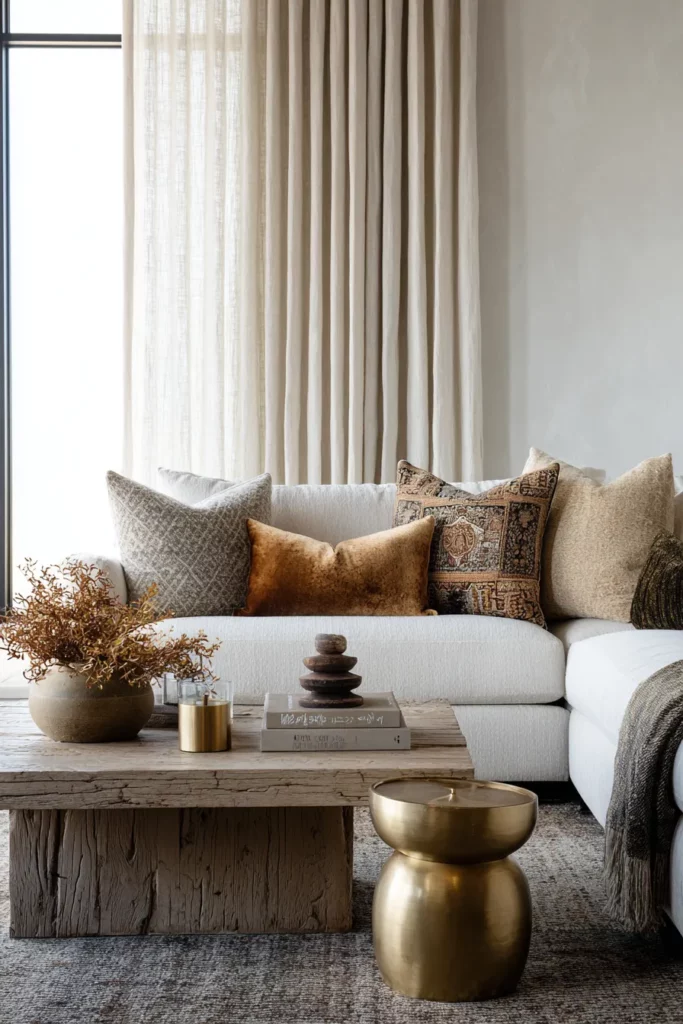 Textured Layered Living Room
