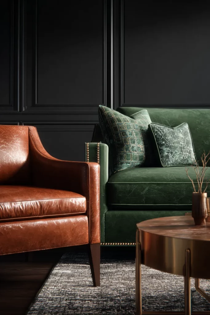 Velvet and Leather Furniture