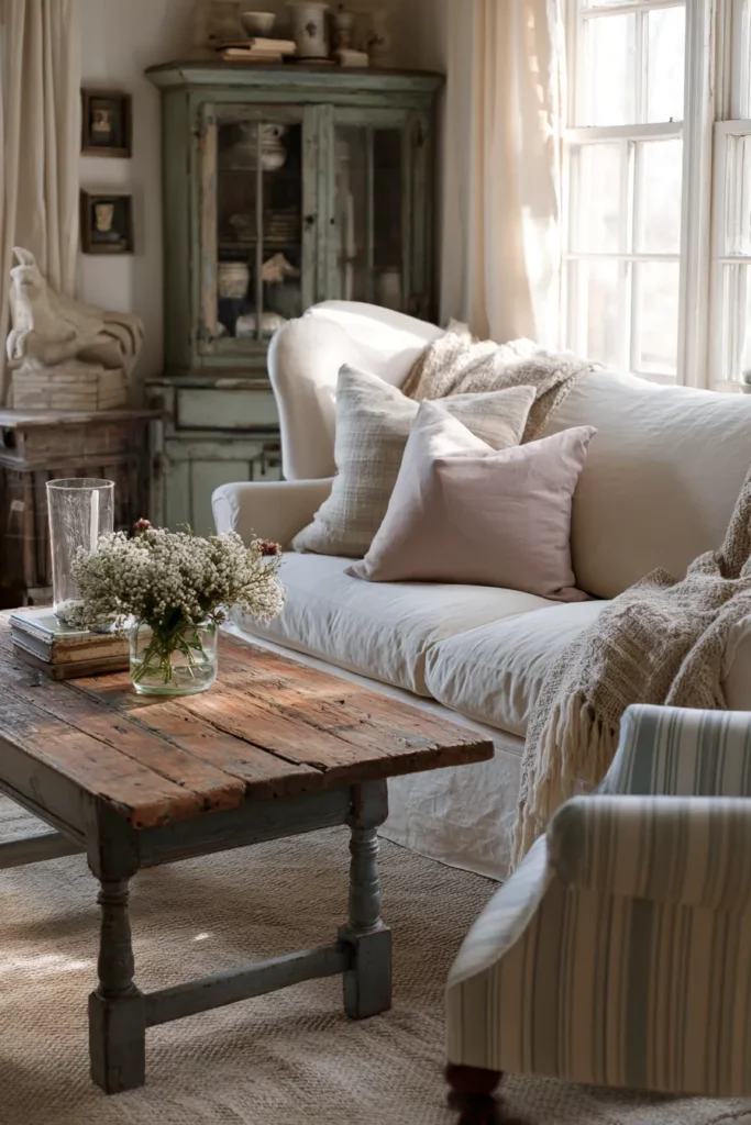 Vintage Cottage Furniture Arrangement