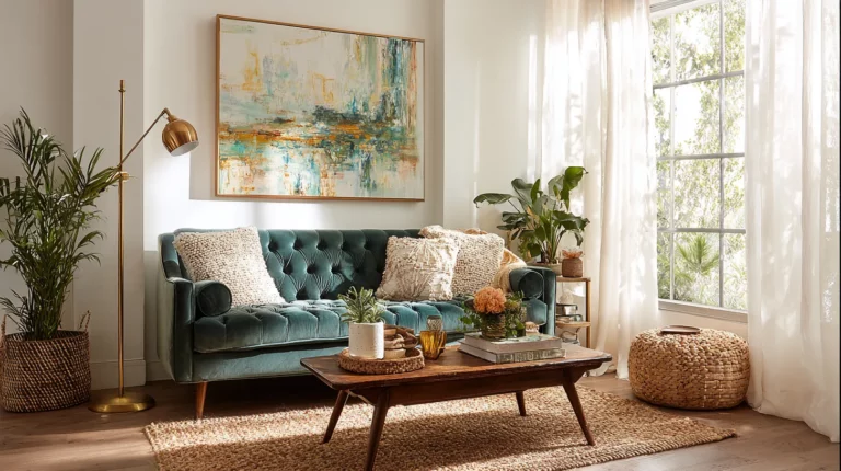 Vintage-Inspired Living Room Overview