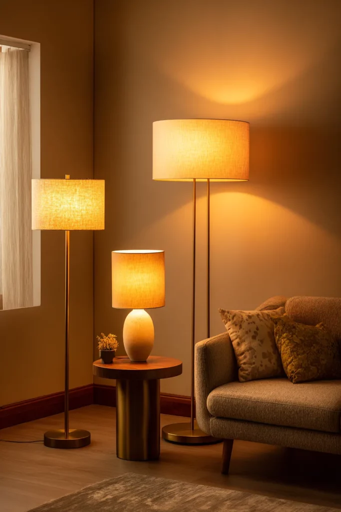 Warm Lighting in Earth-Tone Space