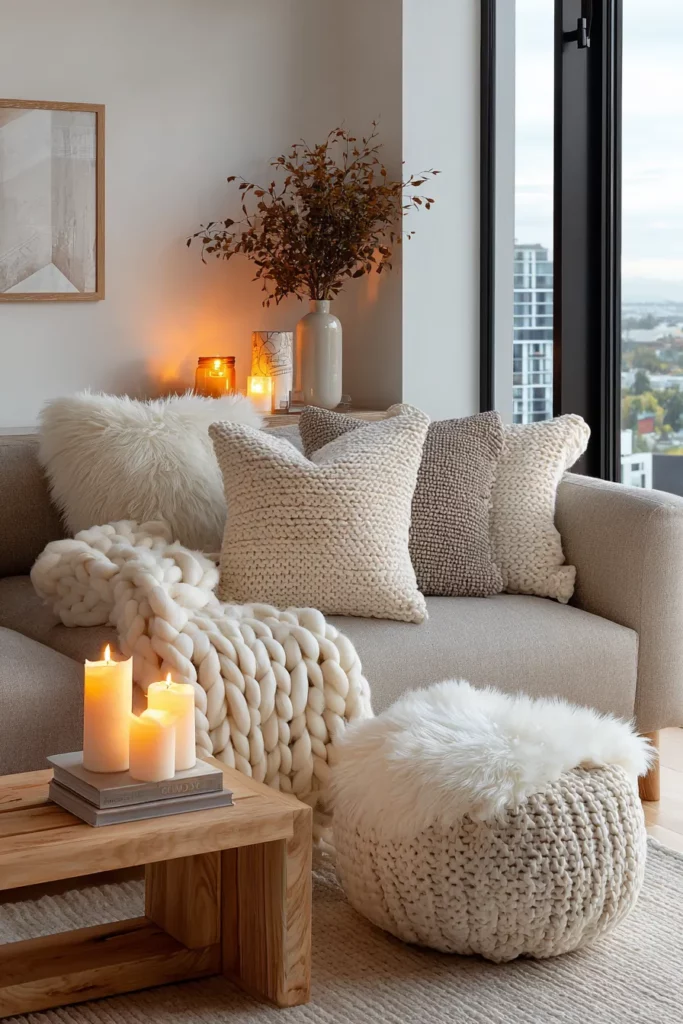 Winter Minimalist Cozy Setup