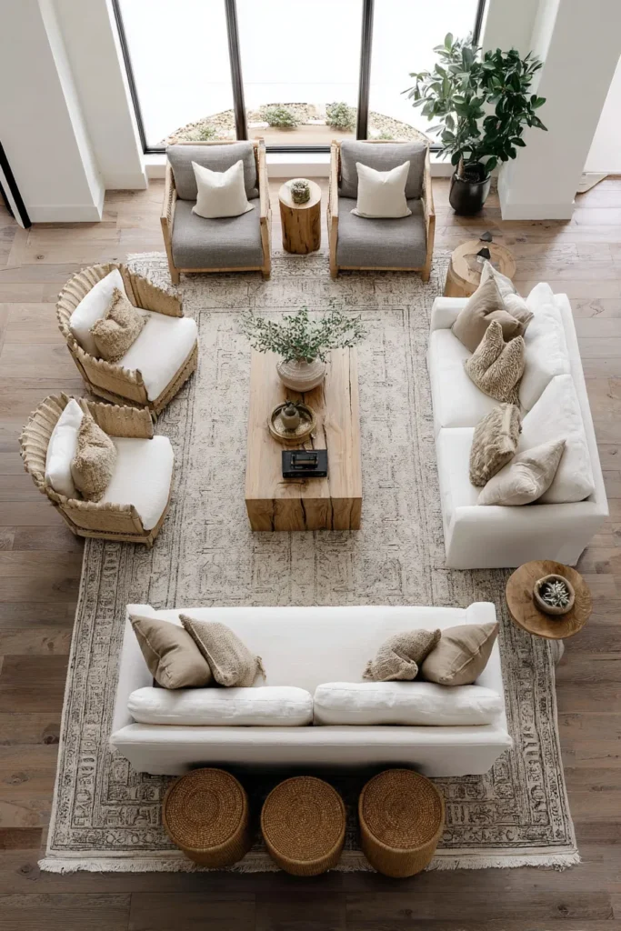 All Furniture On Rug Placement