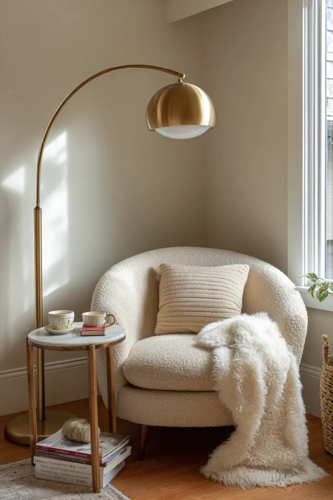 Angled Corner Reading Nook