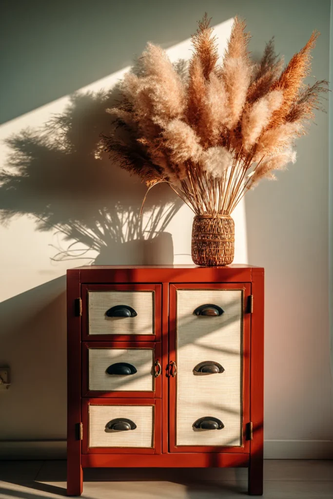 Bold Two-Tone Painted Cabinet