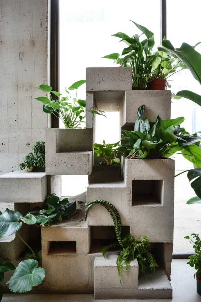 Cinder Block Geometric Display
