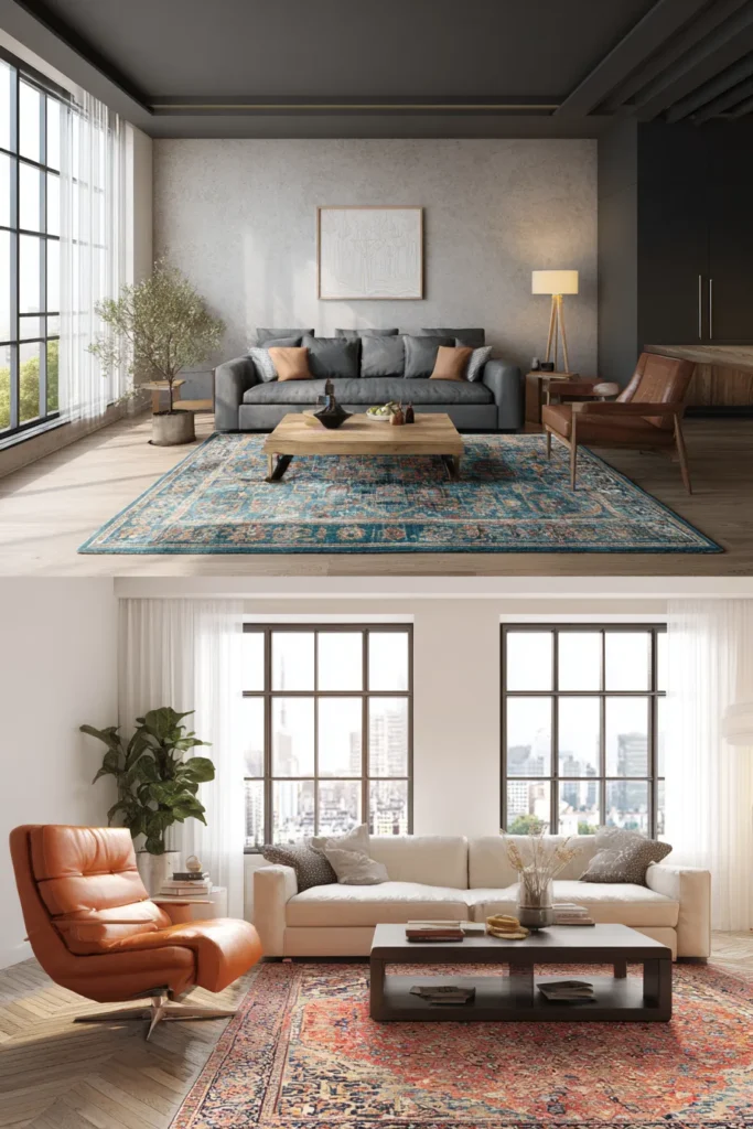 Cohesive Rug Placement