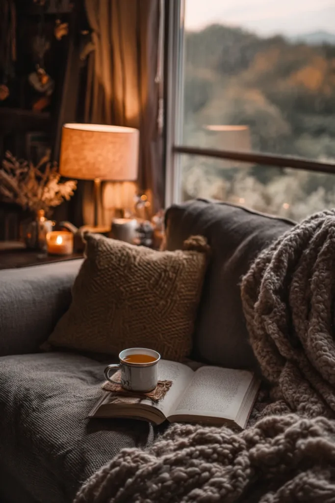 Cozy Evening Sofa Scene