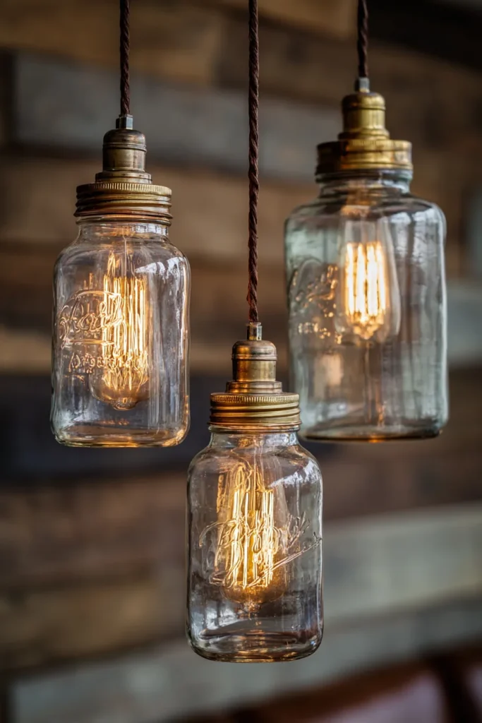 DIY Mason Jar Pendant Lights
