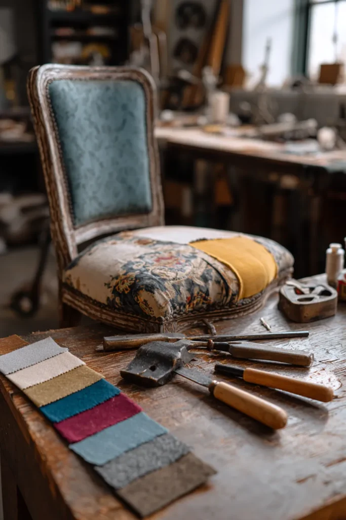 DIY Vintage Chair Reupholstering