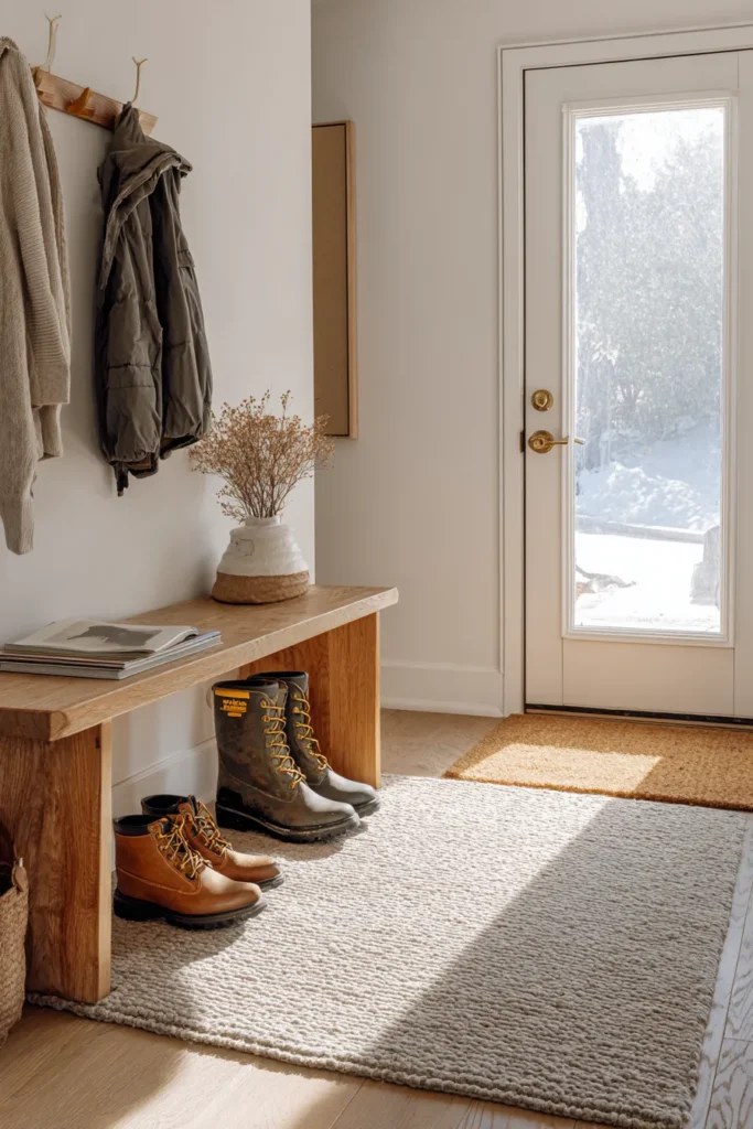 Elegant Entryway with Durable Rug