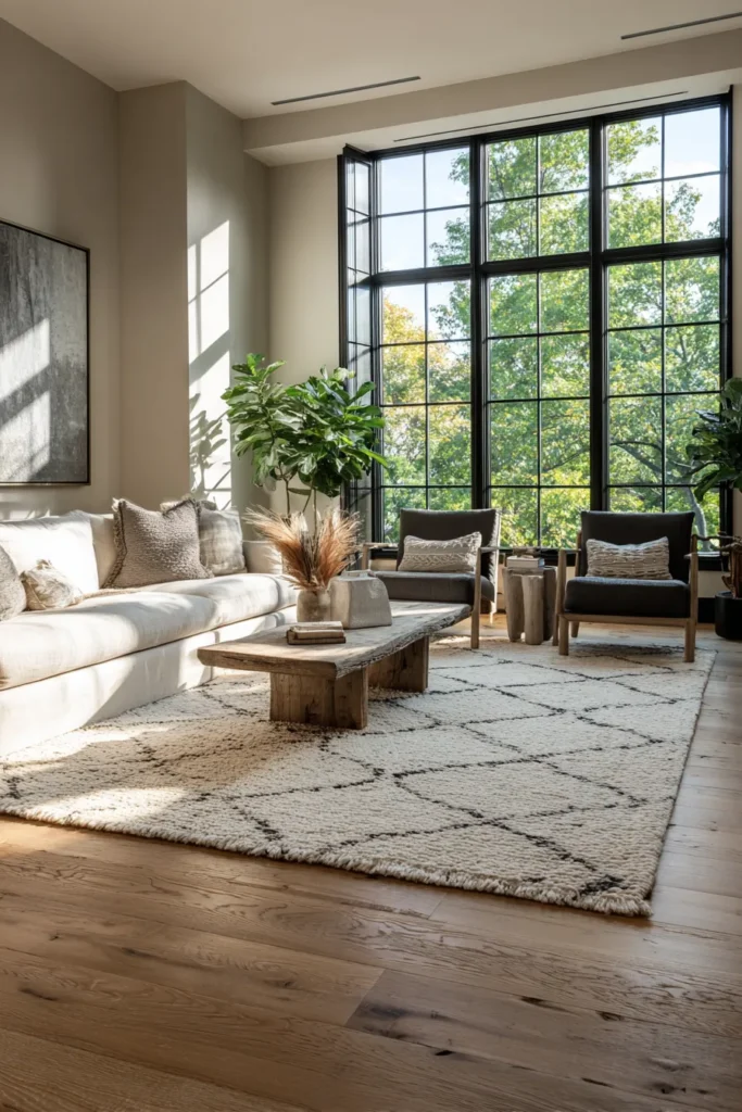 Front Legs Only Rug Placement