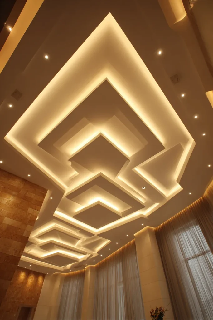 Gypsum False Ceiling with Cove Lighting