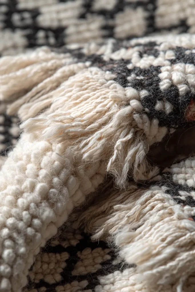 Handcrafted Moroccan Berber Rug Close-Up
