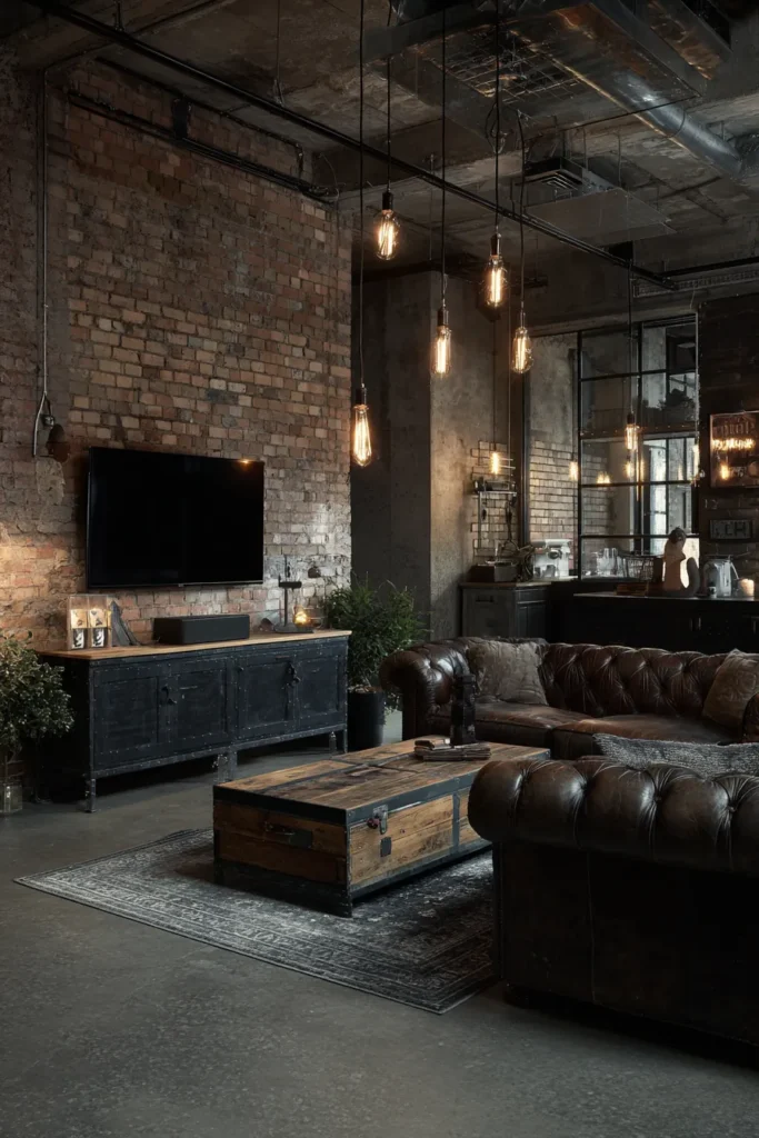Industrial Style Entertainment Center