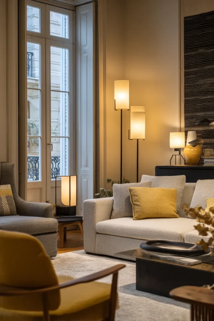 Layered Living Room Lighting Design