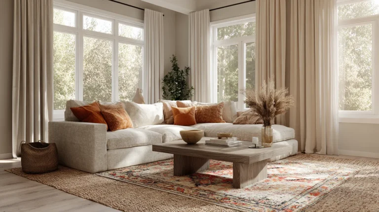 Layered Rugs Living Room