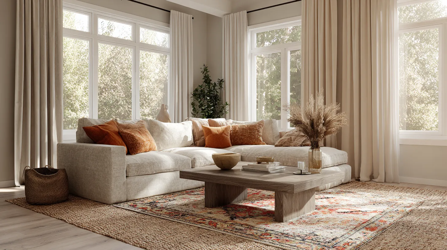 Layered Rugs Living Room