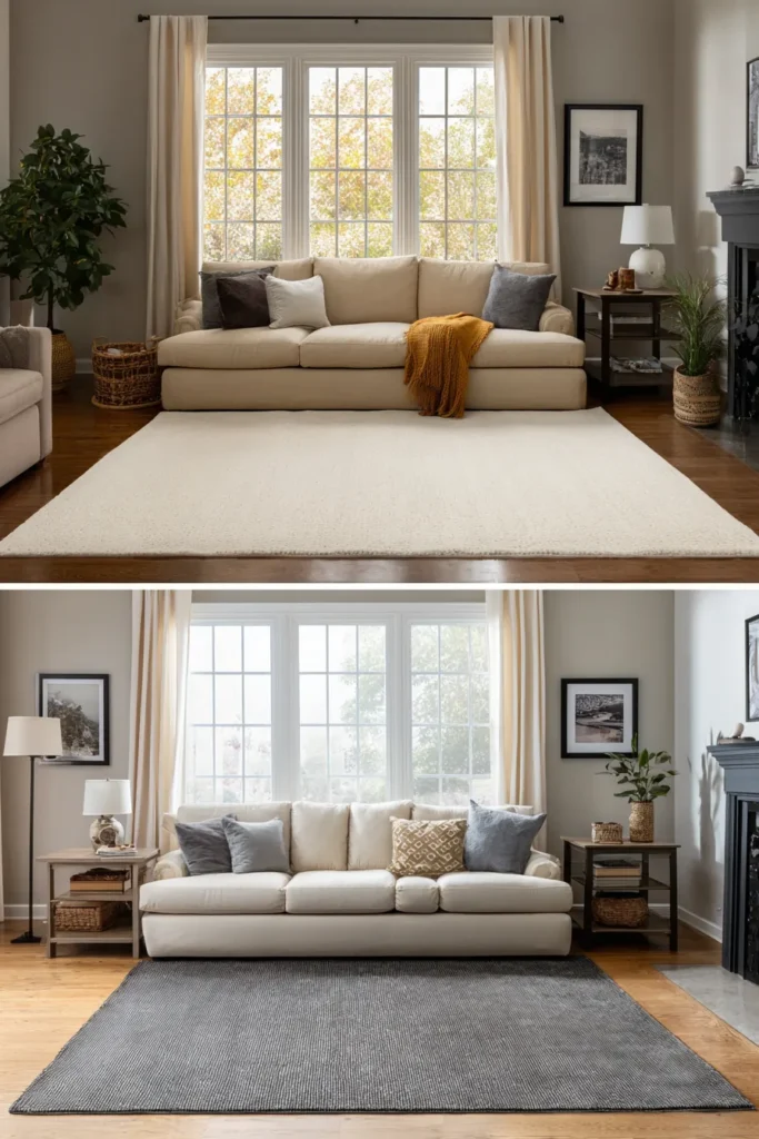 Light vs Dark Rug Comparison