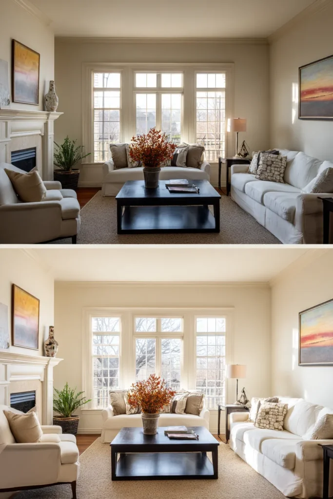 Living Room Before & After Flow
