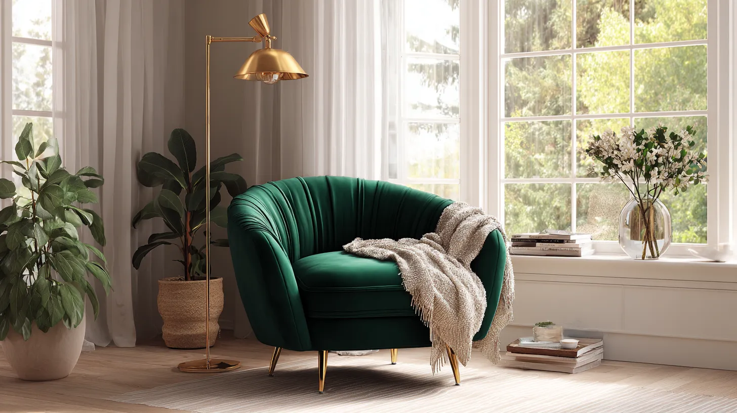 Luxurious Living Room with Statement Accent Chair
