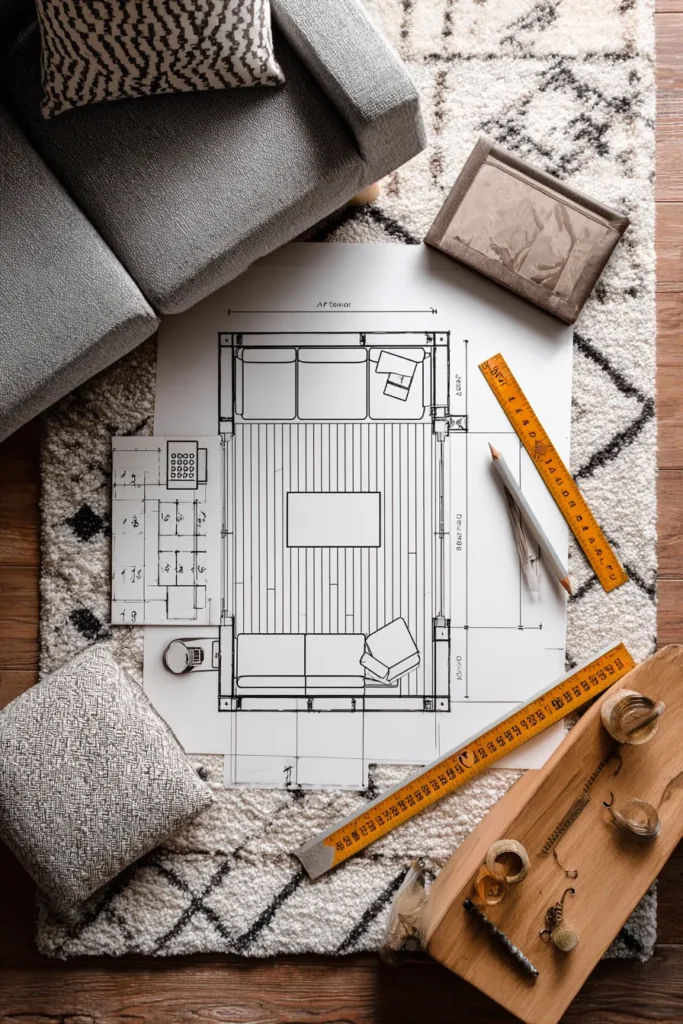 Measuring Living Room for Rug