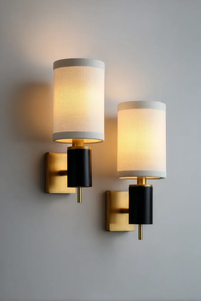 Modern Geometric Brass Sconces
