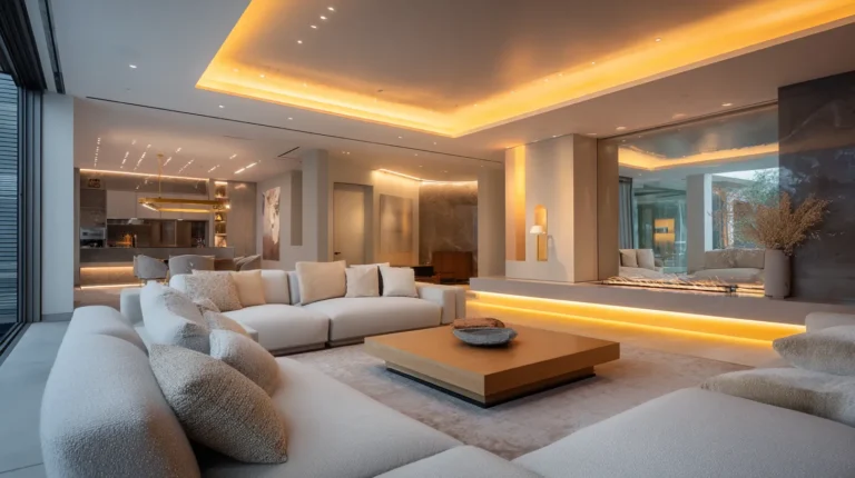 Modern LED Strip Lighting Showcase