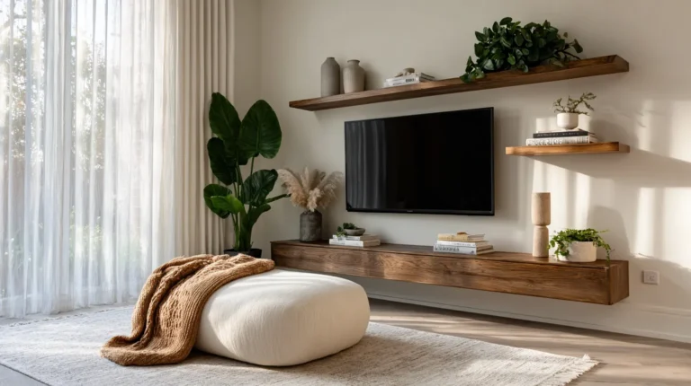 Modern Living Room with Elegant TV Stand