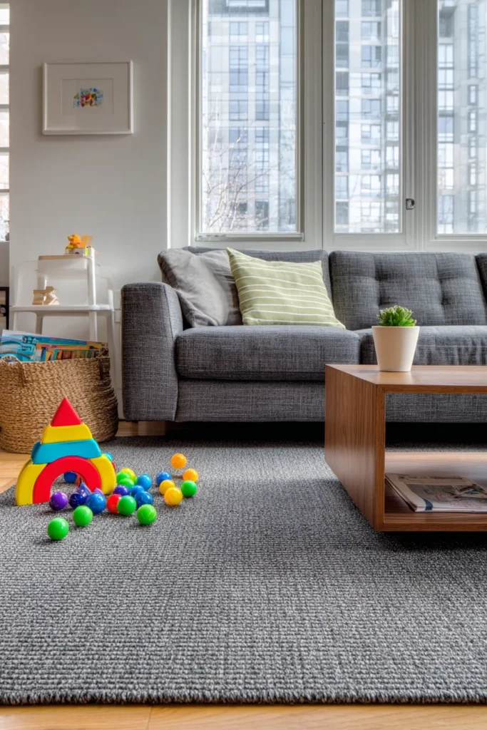 Modern Living Room with Nylon Rug