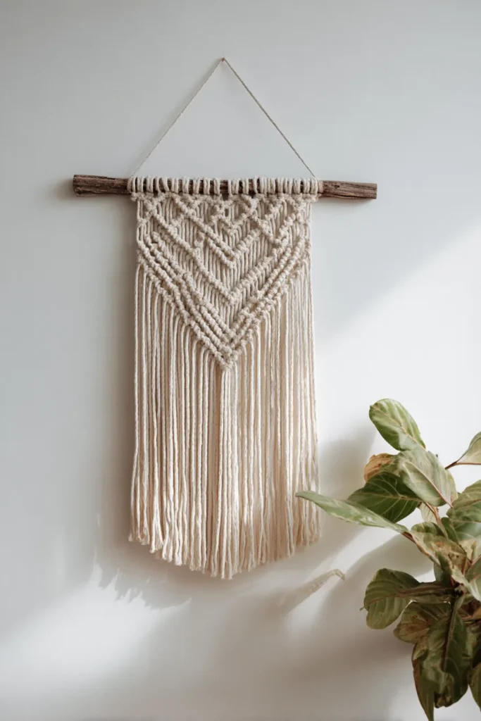 Modern Macrame Fiber Art