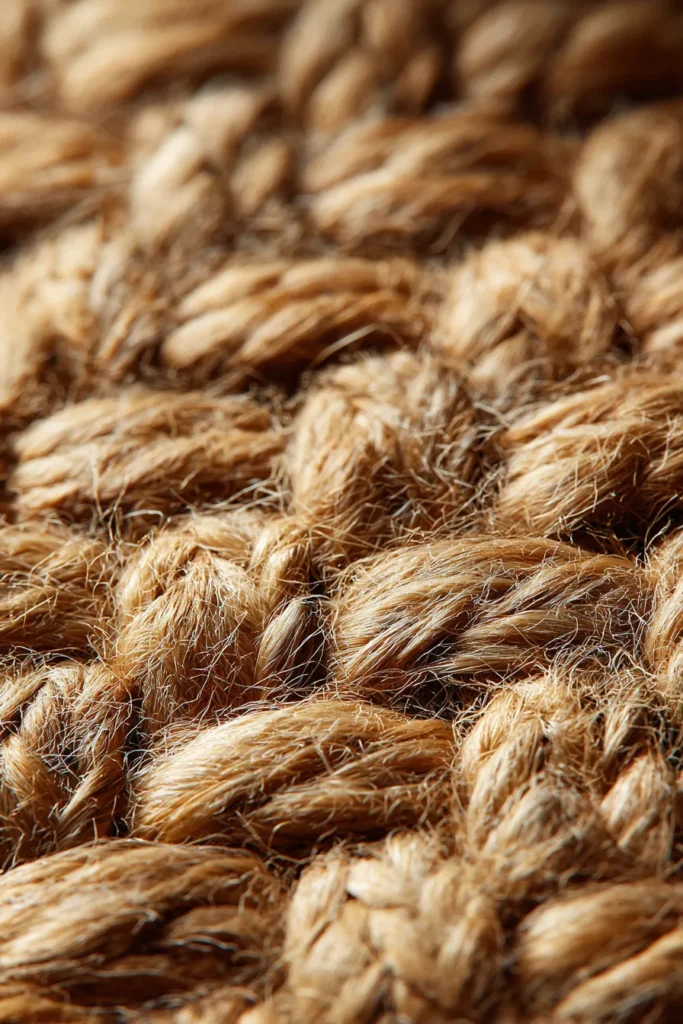 Natural Fiber Rug Close-Up Texture