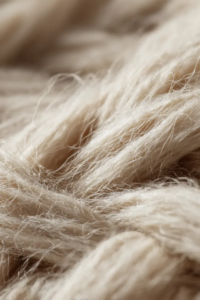 Natural Wool Rug Texture Detail