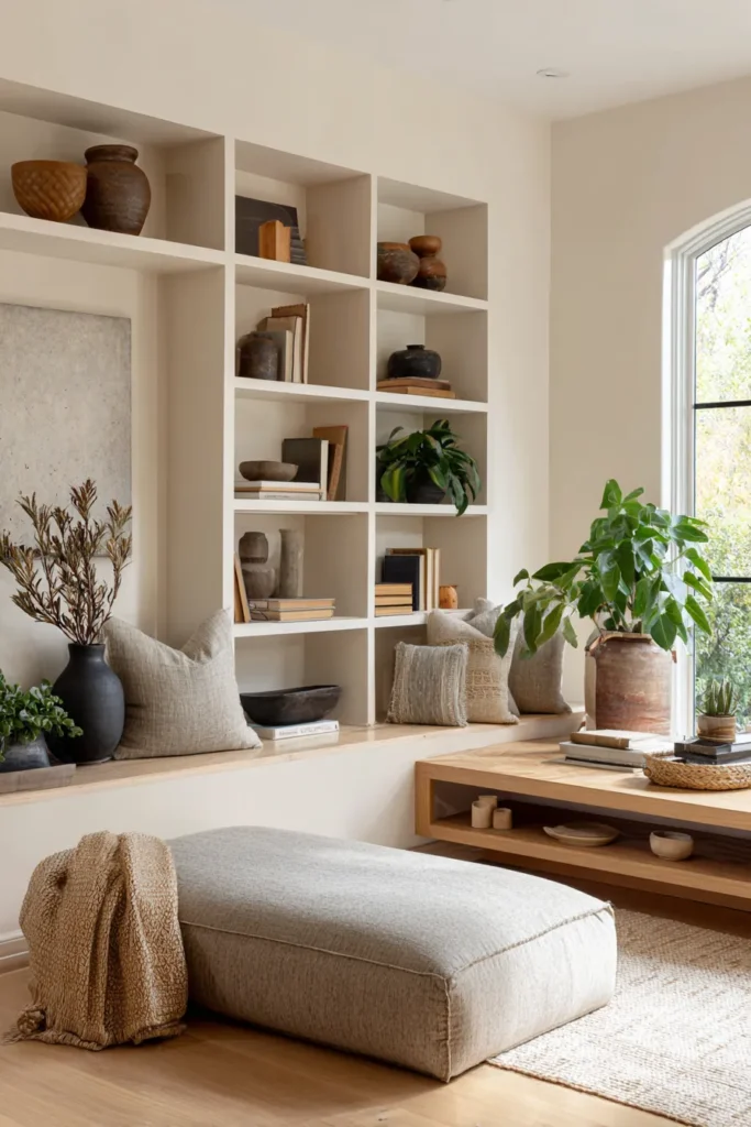 Organized Living Room Overview