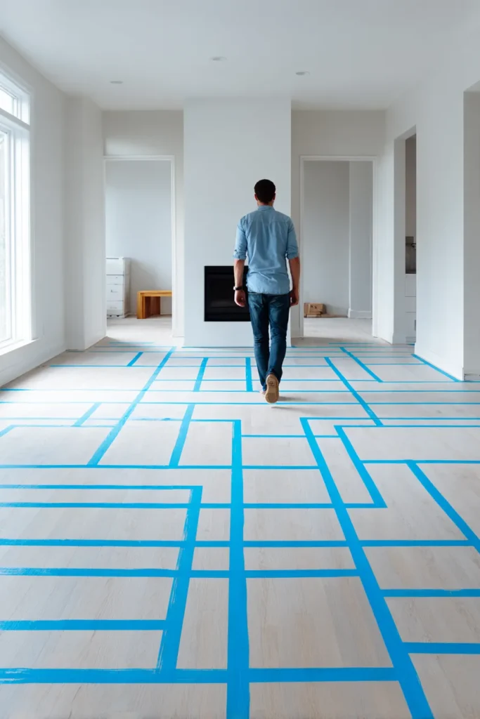 Painter’s Tape Furniture Footprint Test