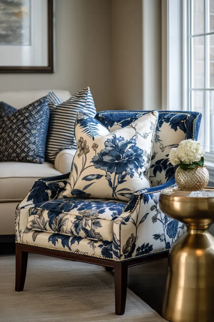 Patterned Accent Chair Styling