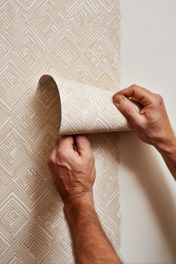 Peel-and-Stick Wallpaper Application