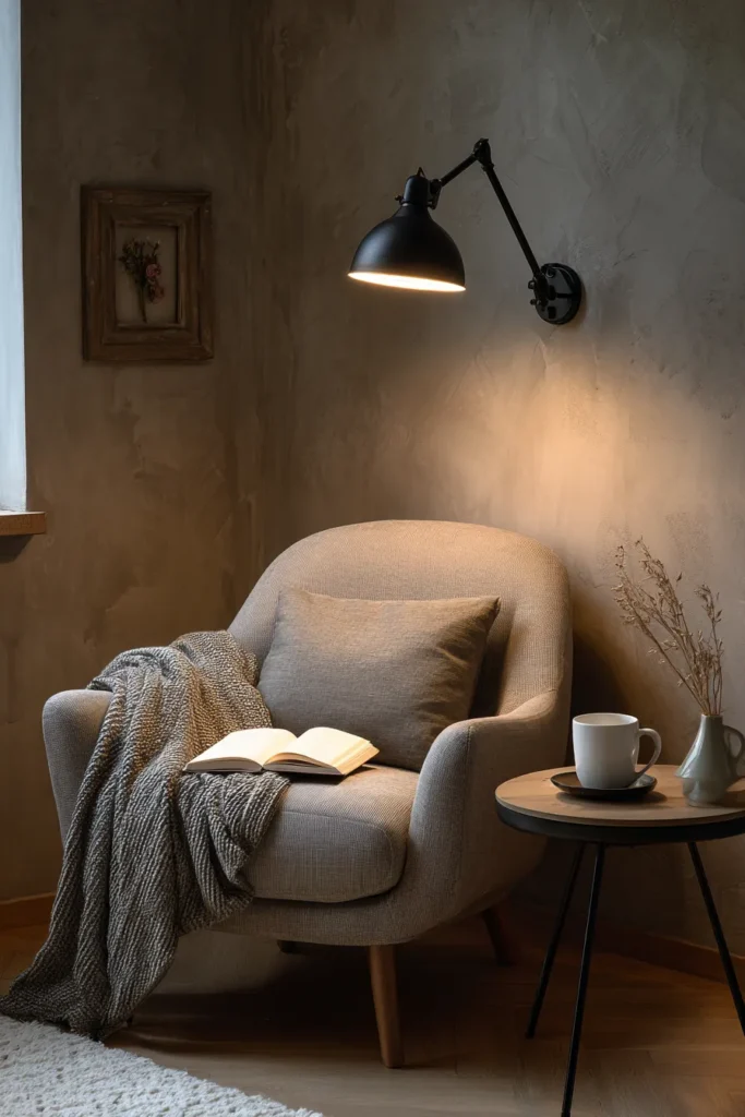 Reading Nook with Swing-Arm Sconce