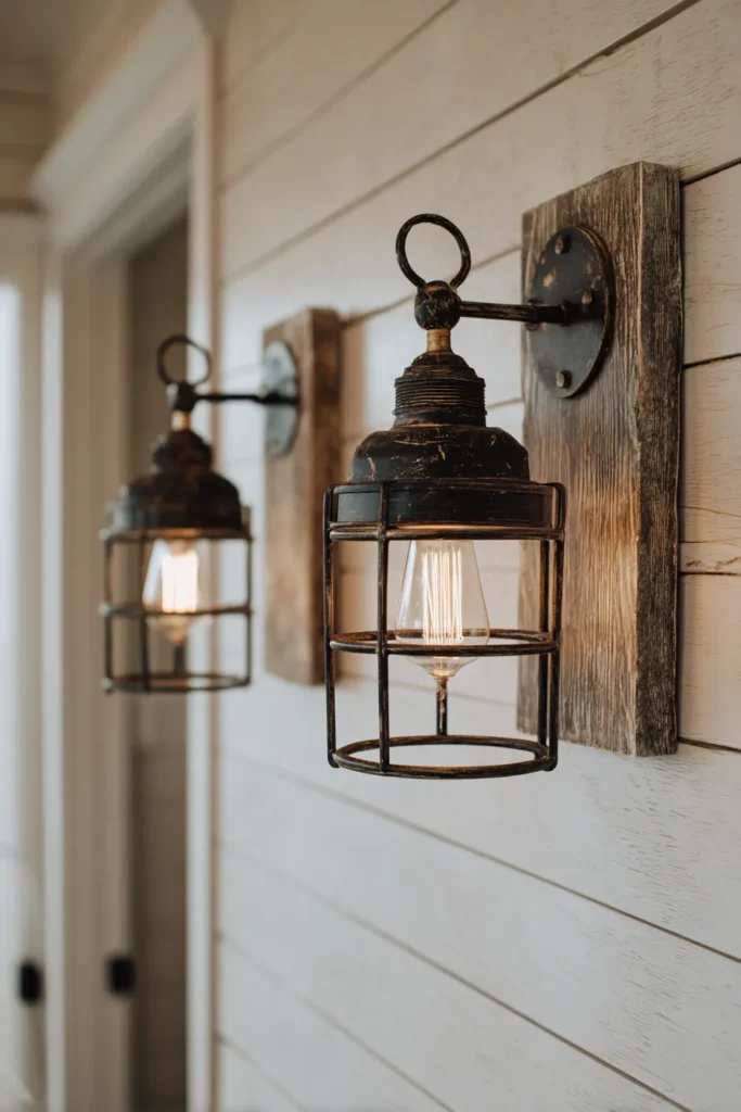 Rustic Farmhouse Industrial Sconces