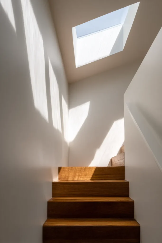Skylight Illuminating Staircase